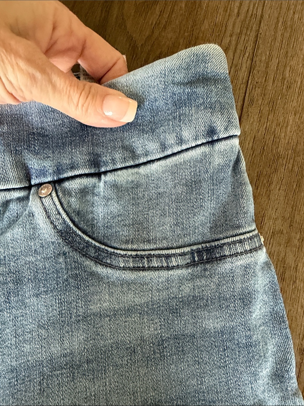 Chico's Light Blue Cropped Distressed Jeans - Picture 7 of 8